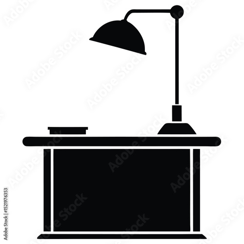 receptionist element isolated reception lamp on white background