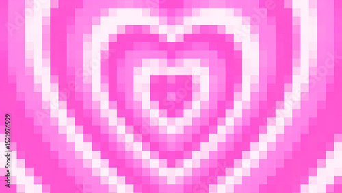 heart pixel background with a beautiful and charming blend of pink