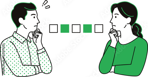 企画を考える私服の男女