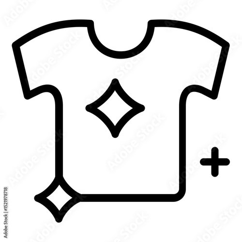 cleaning shirt icon line