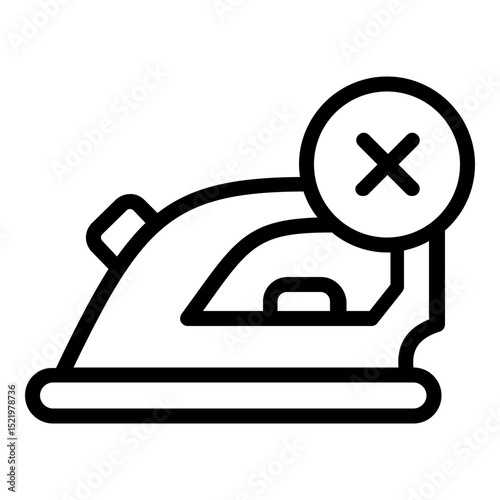 do not iron icon line