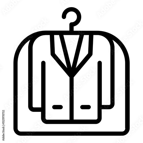 jacket laundry icon line