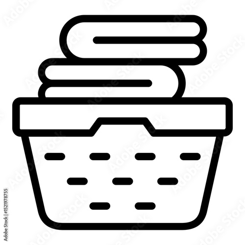 laundry basket icon line