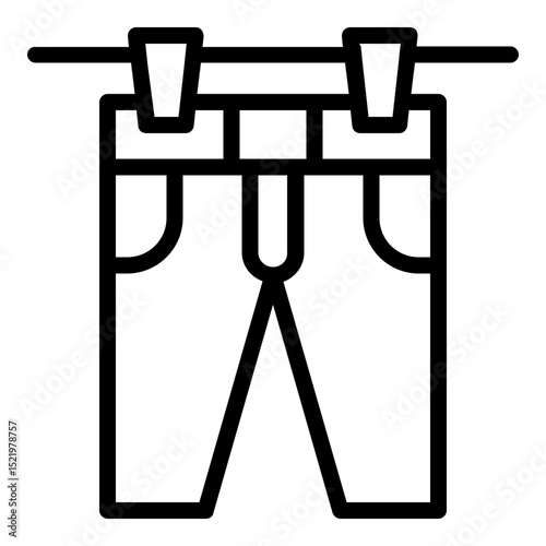 jeans clothespin icon line