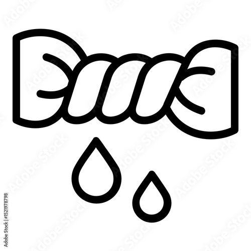 wring clothes icon line