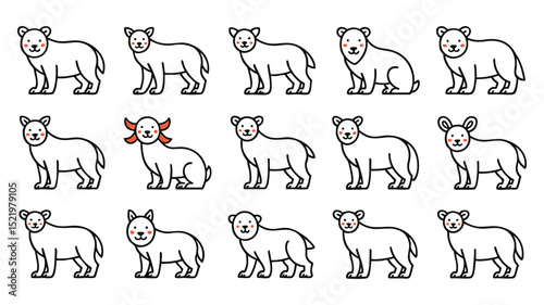 Collection of Minimalist Sheep Line Art Illustrations: Perfect for Branding, Design Projects, and More