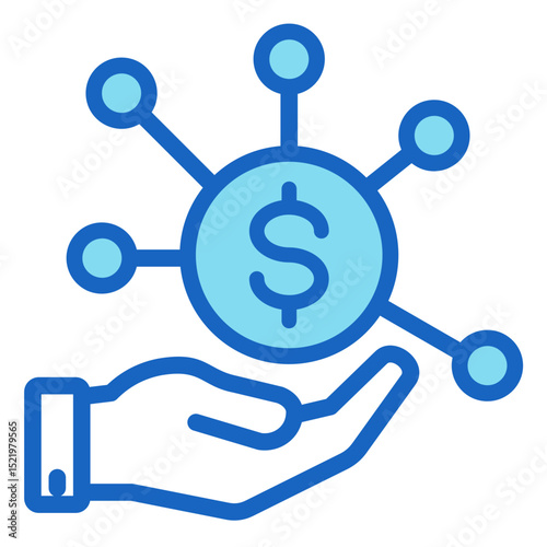 Revenue Stream  Icon Element For Design	