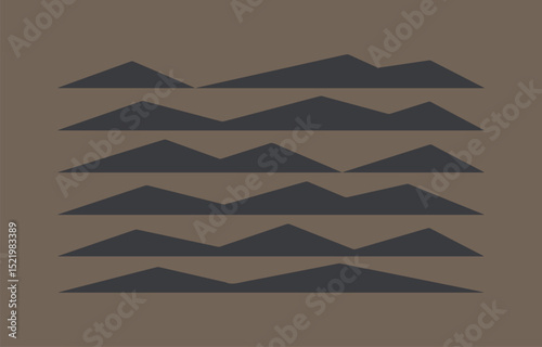 Abstract mountain range minimalist geometric art print