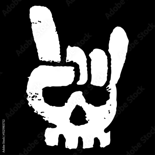 Cartoon Hand rocking out Vector