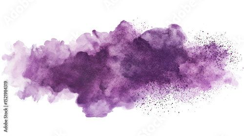  Purple Watercolor Gradient Texture Design on Transparent Background