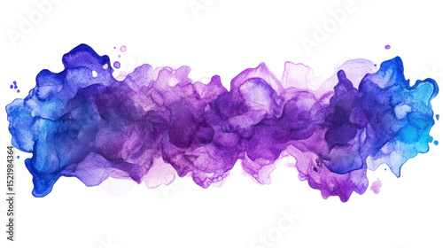  Purple Watercolor Gradient Texture Design on Transparent Background