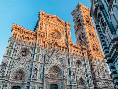 Fototapet duomo in florence italy at sunset