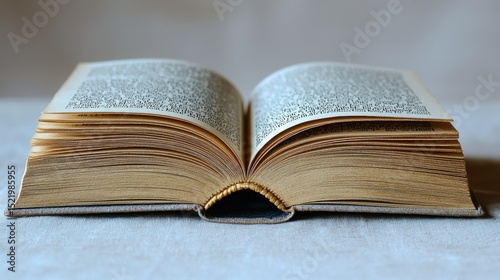 Open Book on a Table, Pages of Knowledge