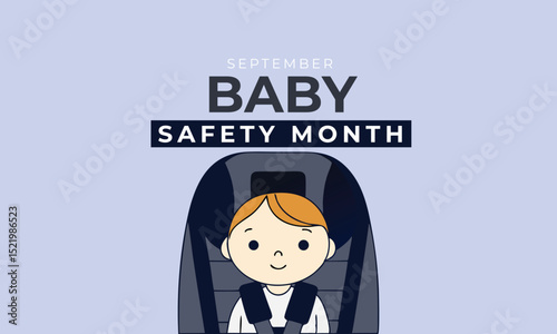 Baby safety month. Baby safety concept Background.
