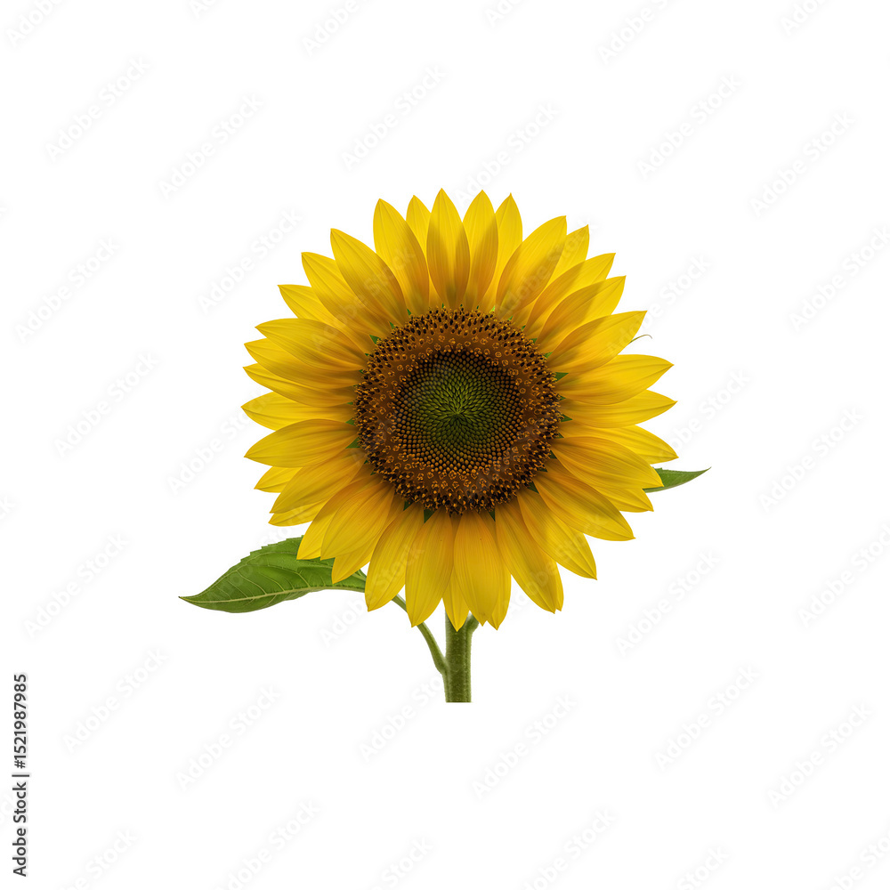 Obraz premium Bright yellow sunflower in full bloom