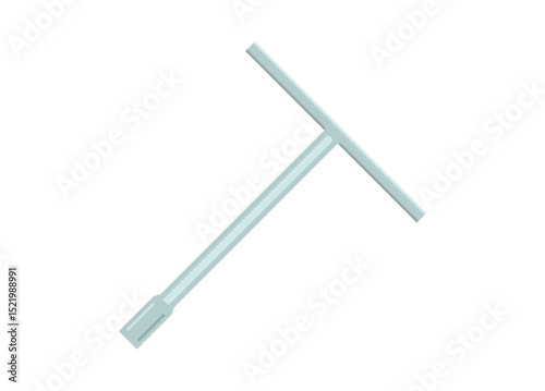 T wrench. Simple flat illustration.