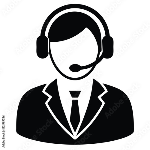 call center agent element isolated help icon on white backgroound