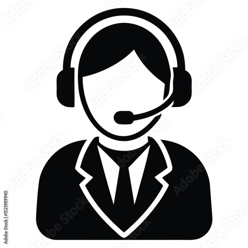 call center agent element isolated issue tracker on white backgroound