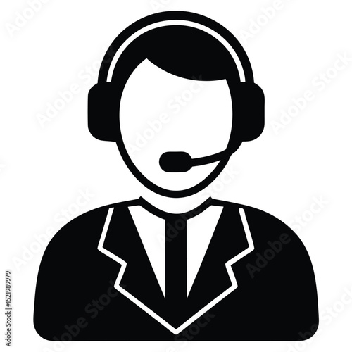 call center agent element isolated issue tracker on white backgroound