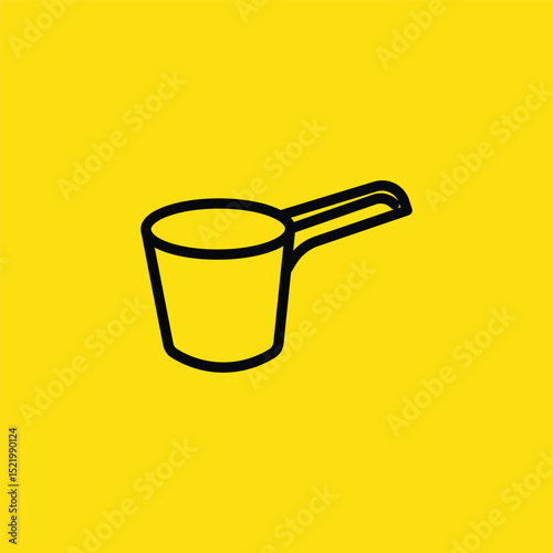 Scoop Icon on Yellow Background