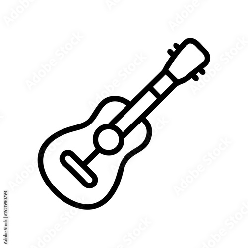Vector guitar illustration in a minimalist style on a white background
