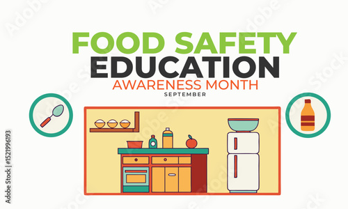 Food Safety Education Awareness Month. Food Safety concept design.