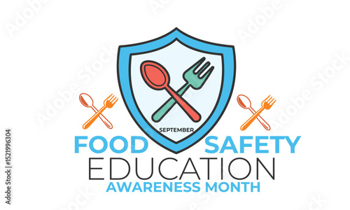 Food Safety Education Awareness Month. Food Safety concept design.