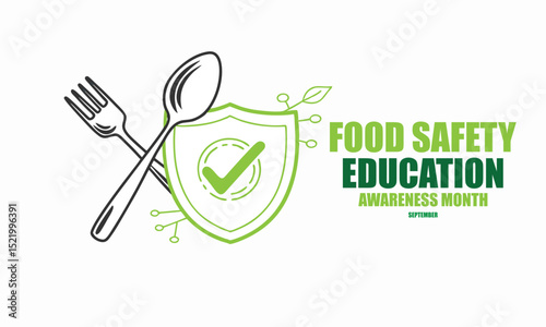 Food Safety Education Awareness Month. Food Safety concept design.