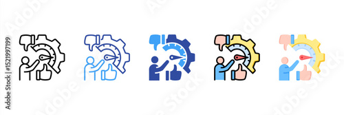 Performance Management Multi Style Icon Set