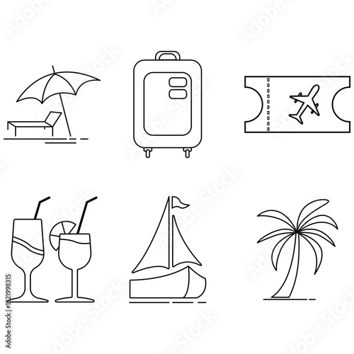 A summer travel icon pack