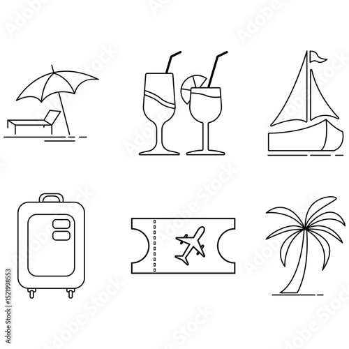 A summer travel icon pack