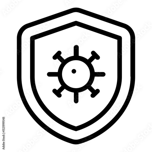 shield antibody icon line
