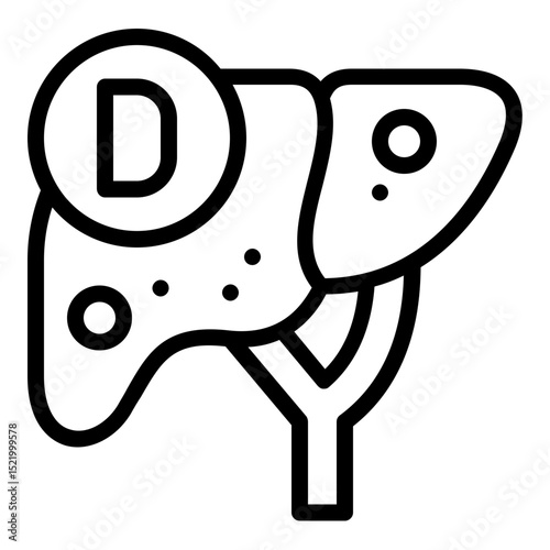 liver disease hepatitis d icon line