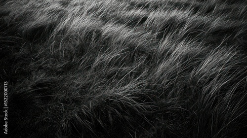 The Close Up View of Grey Grass Blowing in Breeze
