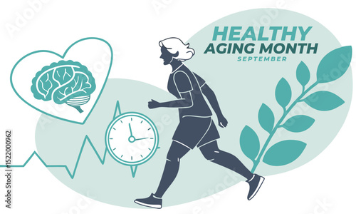 Healthy Aging Month. Healthy concept Background.