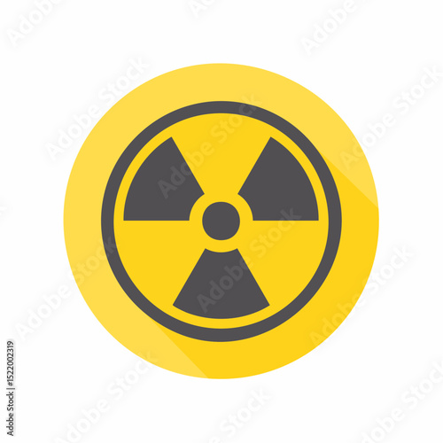 Vector of radiation warning sign for hazardous environments