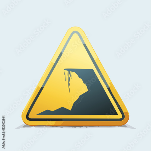 Simple vector to indicate erosion or unstable ground ahead
