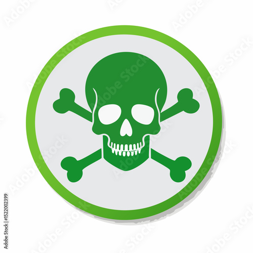 Clean vector sign showing toxic hazard or dangerous chemicals