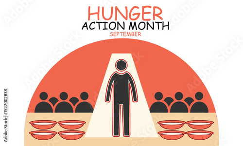 Hunger action month. Hunger Concept Design Background.