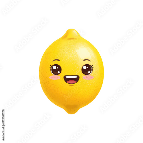 Ripe yellow lemon with a slight shine on the surface