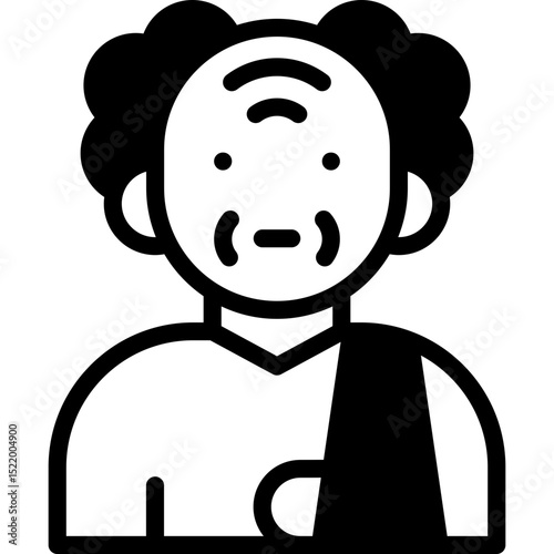 pain icon illustration design with solid