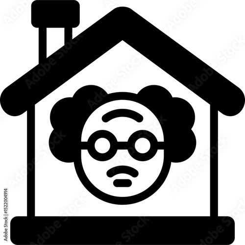 nursing home icon illustration design with solid