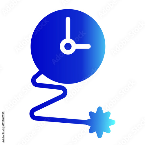 An icon symbolizing deadlines and time limits, representing urgency and management in project planning. (Solid Gradient Style)