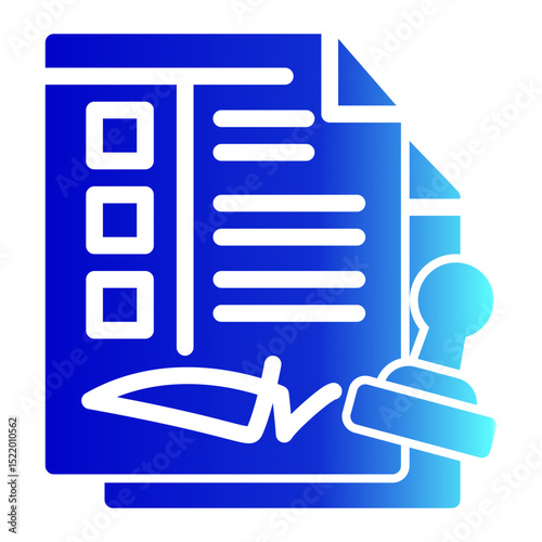Icon for contracts and legal agreements. (Solid Gradient Style)