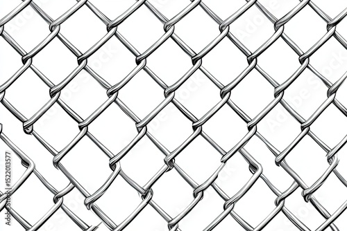 Chain link fence. Wired mesh of a steel fence.