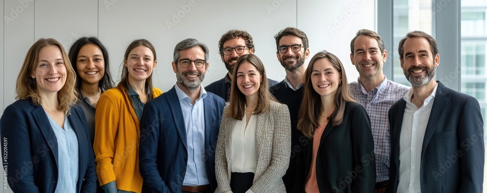 Obraz premium Group of Office Workers Looking at Camera with Smiles