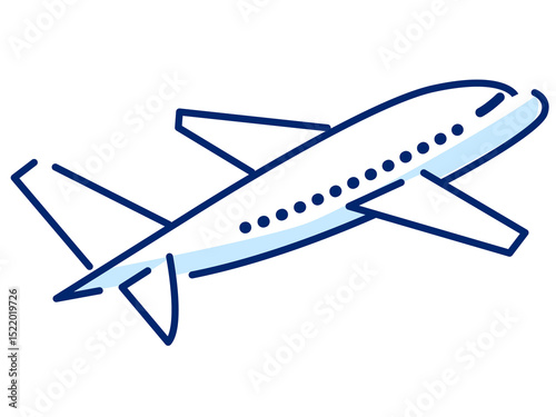 Simple and easy-to-use airplane vector illustration material