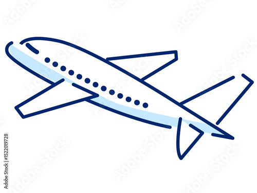 Simple and easy-to-use airplane vector illustration material