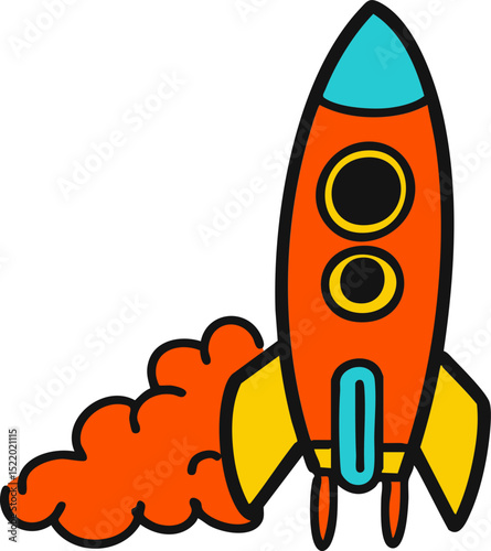 space rocket vector illustration