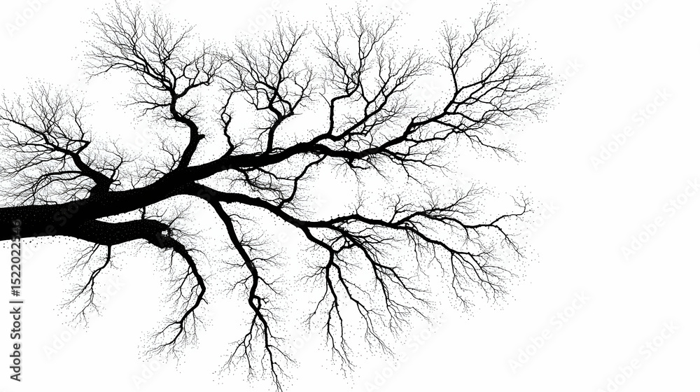 Fototapeta premium Bare Tree Branches Silhouette